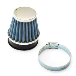58mm 60mm Scooter Air Filter Straight Neck Blue Performance Moped
