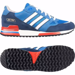 ADIDAS ORIGINALS ZX 750 MEN'S TRAINERS SHOES - 12, Navy Blue