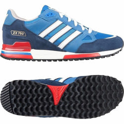ADIDAS ORIGINALS ZX 750 MEN'S TRAINERS SHOES - 12, Navy Blue