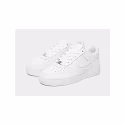 Nike Air Force 1 Low Junior Kids Shoes White Black - White, 4