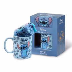 Disney Stitch Mug and Socks Set for Women and Teens Size UK 3-6.5 Wom