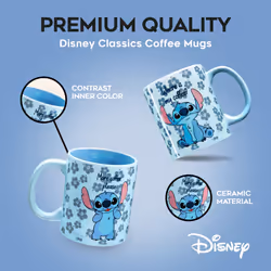 Disney Stitch Mug and Socks Set for Women and Teens  Size UK 3-6.5 Wom