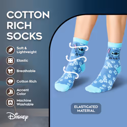 Disney Stitch Mug and Socks Set for Women and Teens  Size UK 3-6.5 Wom