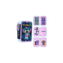 Stitch Pencil Case with Stationery for Girls Frozen Filled Pencil Case School Supplies Colouring Pencils Coloured Markers Stitch Gifts for Girls