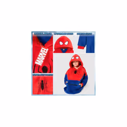 Spiderman Fleece Blanket Hoodie for Boys and Teenagers - One Size Cosy Hooded Blanket - Spiderman Gifts for Boys Red/Blue