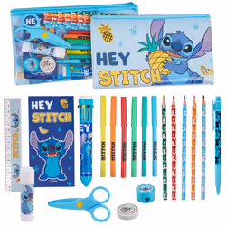 Stitch Pencil Case with Stationery for Girls Filled Pencil Case School Supplies Colouring Pencils Coloured Markers Notebook S ...