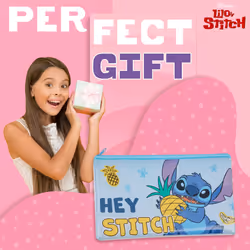 Stitch Pencil Case with Stationery for Girls Filled Pencil Case School Supplies Colouring Pencils Coloured Markers Notebook Stitch Gifts for Girls