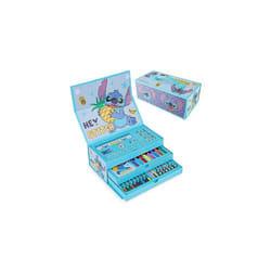 Stitch Colouring Pencils for Kids Colouring Pens Crayons Art Supplies in Art Box Kids Colouring Sets 30 Plus Pieces Travel Case Stitch Gifts for Kids