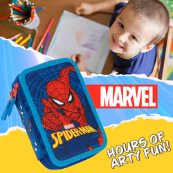 Pencil Case with Stationery Included School Supplies Filled Large Pencil Case Multiple Compartments Colouring Pencils Pens Boys Stationery Set Gifts
