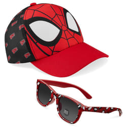 Baseball Cap for Boys Breathable Boys Hat Summer Accessories One Size Adjustable Strap Spiderman Avengers Gifts for Boys (Red/Black)