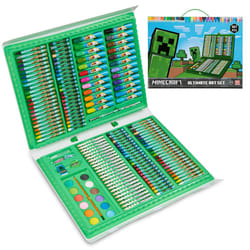 Minecraft Art Supplies for Kids Art Set for Boys Painting Creeper Crayons Paints Markers Oil Pastels Filled Art Case Colouring Sets for Children