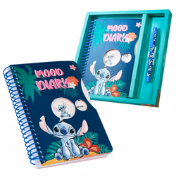 Stitch A5 Notebook and Pen Set, 3D Diary Stationery Set Kids Journal for Girls Kids Diaries Stitch Toys