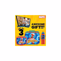 Kids Lunch Box 3 Piece Set Avengers Insulated Lunch Bag Snack Box 430ml Spiderman Water Bottle BPA Free School Travel Captain America Iron Man Thor