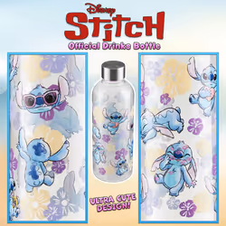 Stitch Water Bottle 850ml Screw Top Bottle BPA Free Drinks Bottle for Kids and Teenagers School Sports Travel Holiday Stitch Gifts for Girls