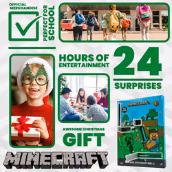 Minecraft Advent Calendar 2024 for Kids and Teenagers - Unique Boys Advent Calendar (Green)