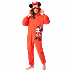 Disney Stitch One Piece Pyjama Unisex - Snug Fit Costume for Cosplay and Halloween - Flannel One-Piece Sleepwear (Red Minnie ...