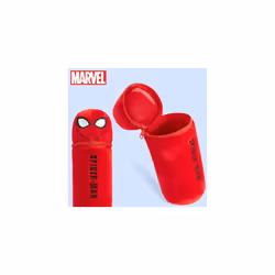 Pencil Case with 48 Colouring Pencils Included - Kids Spiderman Plush Filled Pencil Case - Gifts for Kids (Red Spiderman)