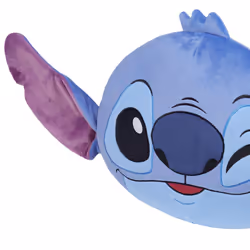 Stitch 3D Plush Pillow Cushions for Bed, Kids Bedroom Accessories 39.5 x 31cm- Stitch Gifts (Blue/Purple)