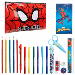 Spiderman Pencil Case and Stationery Set School Supplies - Gifts for Kids