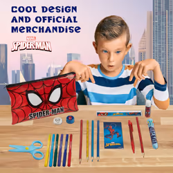 Spiderman Pencil Case and Stationery Set School Supplies - Gifts for Kids