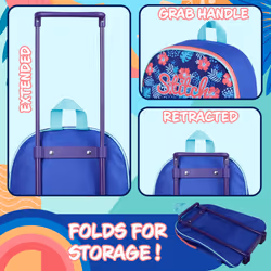 Disney Stitch Suitcase - Foldable Trolley Bag 39 x 27cm 10.5 Litres 2