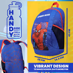 Marvel Spiderman Kids Backpack with Water Bottle Pocket  Large Capacity School Rucksack - Boys Gifts