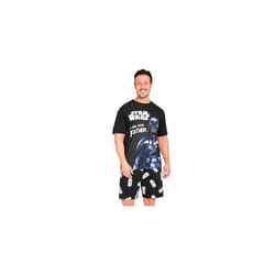 Disney Star Wars Mens Pyjamas Set Short PJs Soft Breathable Nightwear Loungewear Comfy Jammies Funny Sleepwear Baby Yoda Dad Gifts for Men (S, Black