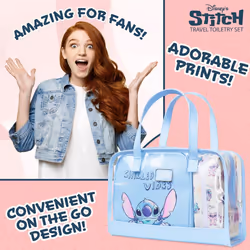 Stitch Toiletry Bags Set of 3, Zipped Wash Bag and Cosmetic Bag - Stitch Gifts