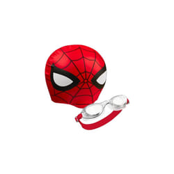 Children's Swimming Goggles and Swimming Cap Set Anti-Fog UV Protection (Red Spiderman, 6-14 Years)