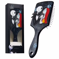 Disney Detangle Hair Brush for Women Teenagers Girls  Paddle Brush and Compact Mirror Set - Gifts for Girls (Black/Pink)