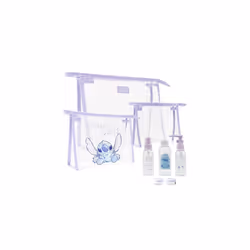 Stitch Travel Essentials Set, Travel Makeup Bags Refillable Travel Bottles and Cosmetic Pots - Holiday Essentials