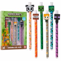 Erasable Gel Pens Set, Coloured Pens with Erasers Pack of 6, School Supplies - Gifts for Boys