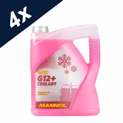 4x5L MANNOL G12+ Red/Pink Antifreeze Coolant Ready To Use Longlife