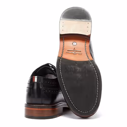 ) Ben Sherman Archie Brogue Leather Men's Black Lace-Up Shoes - Black, 10 (Adults'
