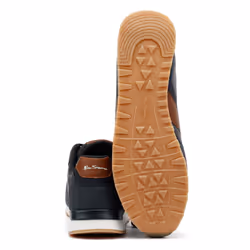) Ben Sherman Owen Retro Men's Tan/Navy Trainers - Brown, 8 (Adults'