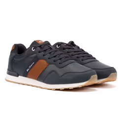 ) Ben Sherman Owen Retro Men's Navy/Tan Trainers - Blue, 8 (Adults'
