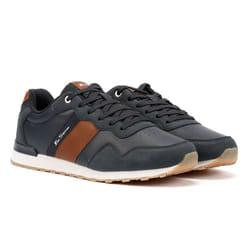 ) Ben Sherman Owen Retro Men's Navy/Tan Trainers - Blue, 9 (Adults'
