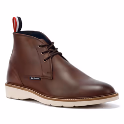 ) Ben Sherman Hampton Leather Men's Burgundy Boots - Red, 8 (Adults'