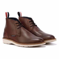 ) Ben Sherman Hampton Leather Men's Burgundy Boots - Red, 10 (Adults'