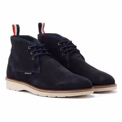 ) Ben Sherman Hampton Suede Men's Navy Boots - Blue, 9 (Adults'