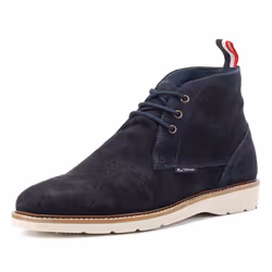 ) Ben Sherman Hampton Suede Men's Navy Boots - Blue, 9 (Adults'