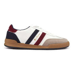 Ben Sherman Sokka Men's Comfort Stylish Classic Smart Fashion Casual Trainers - UK Size 7, White/Navy/Red