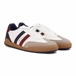 Ben Sherman Sokka Men's Comfort Stylish Classic Smart Fashion Casual Trainers - UK Size 9, White/Navy/Red
