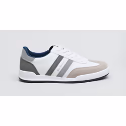 Ben Sherman Sokka Men's Comfort Stylish Classic Smart Fashion Casual Trainers - UK Size 7, White/Grey