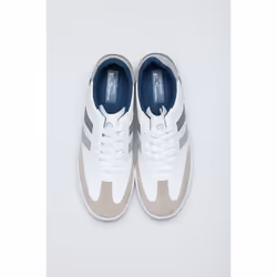 Ben Sherman Sokka Men's Comfort Stylish Classic Smart Fashion Casual Trainers - UK Size 8, White/Grey