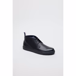 ) Ben Sherman Parka Leather Men's Black Boots - Black, 10 (Adults'