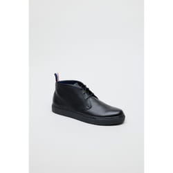 ) Ben Sherman Parka Leather Men's Black Boots - Black, 10 (Adults'