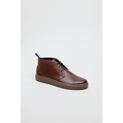) Ben Sherman Parka Leather Men's Brown Boots - Brown, 8 (Adults'