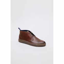 ) Ben Sherman Parka Leather Men's Brown Boots - Brown, 10 (Adults'