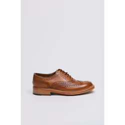 ) Ben Sherman Sugarman Brogue Leather Men's Tan Lace-Up Shoes - Brown, 8 (Adults'